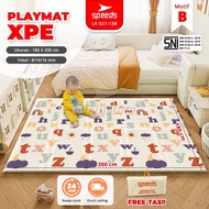 SPEEDS SNI B Playmate Baby Folding Carpet Baby Playmat Foam XPE 8-16mm 180/90x200cm Baby Mattress Fo