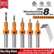 Mũi khoan âm vít gỗ đa năng - mũi khoan mồi âm vít 2 tầng đầu lỗ 3mm đến 8mm