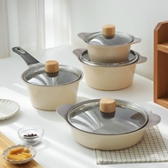 SWISS TUGARTU Ceramic Wood Pot 4 Piece Set (16cm / 18cm / 20cm / 22cm)