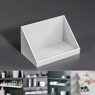 Minimalist Solid Color Mirror Cabinet Oblique Storage Box Bathroom Cosmetics Shelf Wall Mounted Punch-free Holder Accessories
