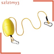[szlztmy3] Kayak Canoe Tow Throw Line Accessory Leash with Anchor Float &amp; Clip Accessories 29" Rope &amp; 3.8" Float