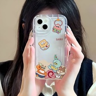 transparent Photo frame airbag case for iphone 14promax 11 13 12 7Plus X XS Max Cute SpongeBob Patrick Star cover