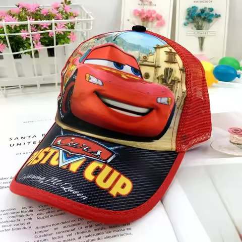 Lightning McQueen Cars Cars Cartoon Boys and Children Baseball Cap Creative Peripheral Anti-UV Sun H