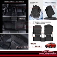 DSTWEI TPE Car Mat Car Carpet Karpet Kerete TPE compatible for TOYOTA VIOS 2023-2025