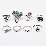 Set of 8 Boho rings