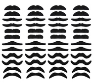 LuckyStar365 48 pcs Novelty Fake Mustaches, Mustache Party Supplies, Self Adhesive Mustaches for Mas
