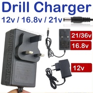 Charger 12v 16.8v 18v 21v 36v Cordless Drill Lithium Ion battery Set Car Electric Wrench Impact Power Supply Tools Bater