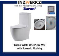 Baron W898 One Piece Toilet Bowl with Tornado Flushing