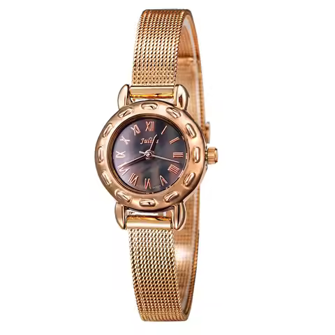 Small Stainless Steel Strap Mother-of-pearl Julius Lady Women's Watch Japan Quartz Fashion Hours Bra