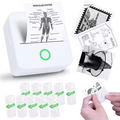 [Portable Mini Printer] Portable Thermal Mini Printer | Inkless Pocket Photo Printer for Pictures, P