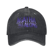 Men Women agatha all along  Print Hats Fashion Distressed Washed  Baseball Cap Adjustable