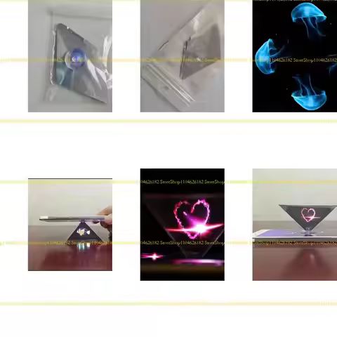 Q2Q4 Universal Smartphone Hologram Display Stand Projector Py-ramid Entertainment