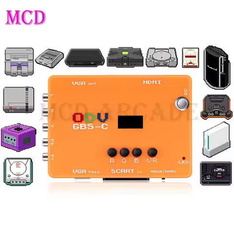 GBS-C Video Scan Converter Built -in CLOCK For Retro Gaming Console MD1&2/PS1&2&3/SFC/DC/NGC/Wii YPb
