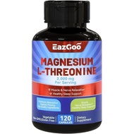 Magnesium L-Threonine Supplement, Mineral Magnesium Supplement, Magnesium L-Threonine 2000mg, 120 Ca