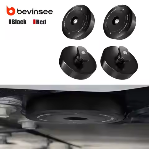 (4 pieces) BEVINSEE Aluminum Jack Pads for Corvette C8 C7 C6 C5 GS Z06 ZR1, Car Accessories