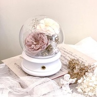 初露殘香-白-玻璃花球藍牙音響