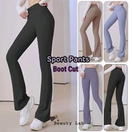 Women Sport Pants Yoga Pant Bootcut Run Gym Leggings Wide Leg Pant Seluar Wanita Running Fitness Aer