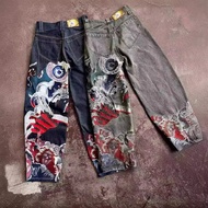 baggy jeans y2k jeans baggy jeans men y2k American High Street Harajuku Hip-Hop Embroidered Wide-Leg