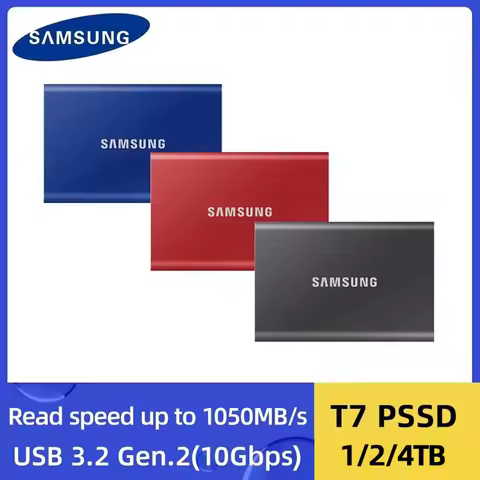 Samsung T7 portable ssd 1TB 2TB 4TB External Solid State Drives disco duro externo Type-C USB3.2 Gen