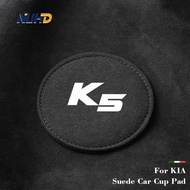 2pcs 7.5cm Suede Car Cup Pad For KIA K5 K3 K7 KX5 KX3 KX7 Niro Sportage Cerato Groove Pad Protective
