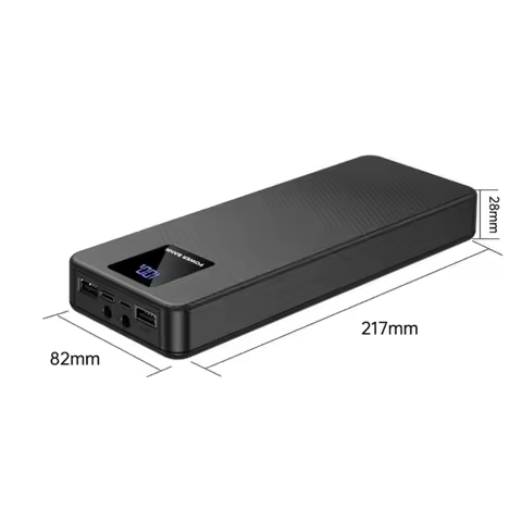 20000mAh Portable Power Bank Case 22.5W Fast Charging 4 Built-in Cables Type-C PD Wireless Charging 