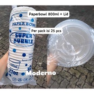 Paperbowl 800ml - Lid paperbowl 800ml