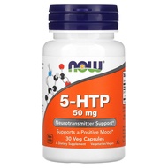 ✅READY STOCK✅ Now Foods 5-HTP 5HTP 5 HTP 100 mg 60 / 120 Veg Capsules / 50 mg 30 veg caps / 180 veg 