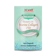 Hi Well Premium Beauty in Marine Collagen 750 60 Vege Capsules