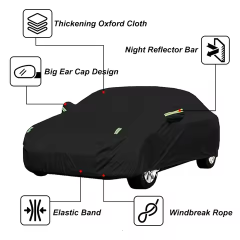 For Toyota BZ3 All-Weather Car Covers 6-in-1 Waterproof Dustproof UV Proof Snowproof Scratch Resista