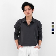 CODE P69S SANVANINA CUBA Upper Zip Long Polo Shirt Polo Zipper Men Long Sleeve T-Shirt Men Polo Mode