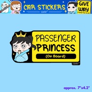 SSKAIT Passenger Princess (On Board) - Funny Mood Waterproof Car Stickers