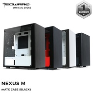 Tecware Nexus M TG MATX Case, 3 x 12cm Fans Included (4 Color Options)
