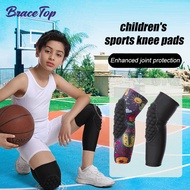 BraceTop 1 pcs cotton knee pad for basketball kids knee pad kneepad protective gear for child knee brace for volleyball roller skating motorcycle cycling yoga