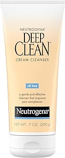 Neutrogena Deep Clean Daily Facial Cream Cleanser with Beta Hydroxy Acid to Remove Dirt, Oil & Makeu