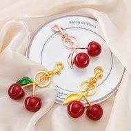 Korean Style Cherry Keychain Creative Car Decoration Keychain Girl Cute Bag Pendant Small Gift Acces