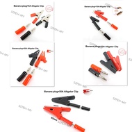 4Pcs/Set 4MM Banana Plug 5A 10A 20A 50A Alligator crocodile Clip Connector Jack Musical Sound Audio 