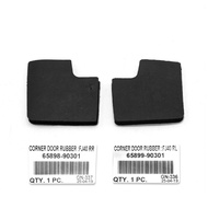 Door Corner Sponge Rubber Rear Protection Left + Right 2 Pieces Black For Toyota Land Cruiser 40 Ser