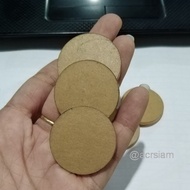 (*Drilled Circle*) Acrylic Sheet Clear Circle 3 Mm Thick Size 3.5 Cm. (50 Pieces/Pack)-**Hole**