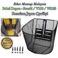BikerMantap💥Motorsikal Bakul Depan Front Basket Motorcycle Bakul Besi Raga Depan Suzuki V100 VS125 VS150 Scooter Bike