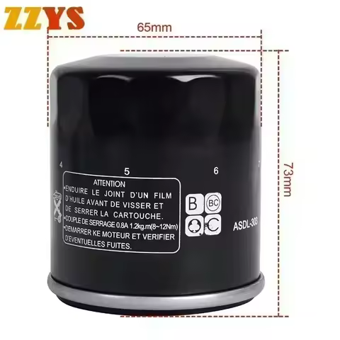 1400CC Motorcycle Oil Filter For Kawasaki ZG1400 ZG1400A Concours 14 ABS GTR1400 2008-2020 2021 2022