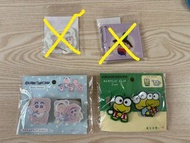 現貨 日本版小物 Sanrio 邪留丸 蠟筆小新 keroppi 萬字夾 鏡仔 匙扣 貼紙 memo紙