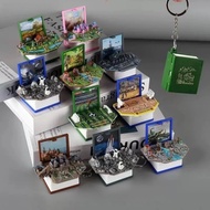 GANTUNGAN 3D Pop-Up Book Folding Keychain / 3D Dinosaur Folding Book Keychain / Bag Keychain