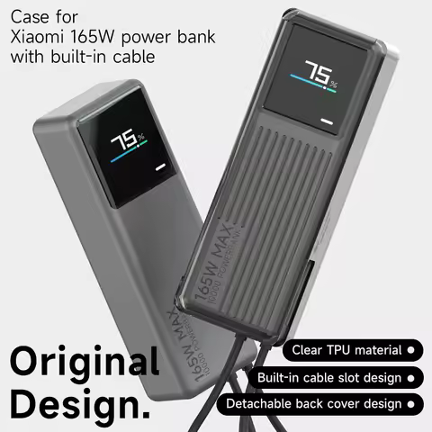 For Xiaomi 165W Power Bank TPU Case Anti-Scratch Protective Coverfor Xiaomi 10000mAh with Built in U
