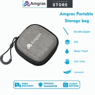 Amgras Microphone Dedicated Multi Function Portable Earphone Data Cable Charger Bag