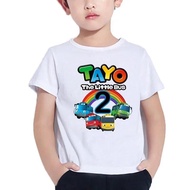 COD Boy Cute Tayo the Little Bus 1-9 Birthday Number Print T Shirt Kids Birthday Boy&Girl Funny Gift