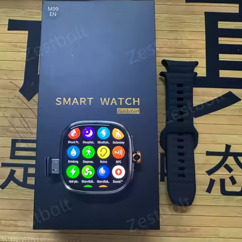 M99 Smartwatch 5G With 2.4inch Amoled Screen 900W Rotating Camera WIFI GPS Position Compass NFC Blue