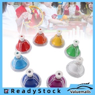 Valuemalls 8 Pcs Colorful Music Table Hand Bell Notes Metal ABS Percussion Instrument for Enthusiast