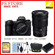 NIKON ORIGINAL MALAYSIA Z7II MARK II KIT WITH (24-120MM) LENS FREE 64GB EXTREME,BAG,CLEANING SET,TRI