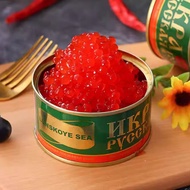 Canned Caviar Carefully selected imported Russian caviar Salmon roe sauce, red seafood canned food, 