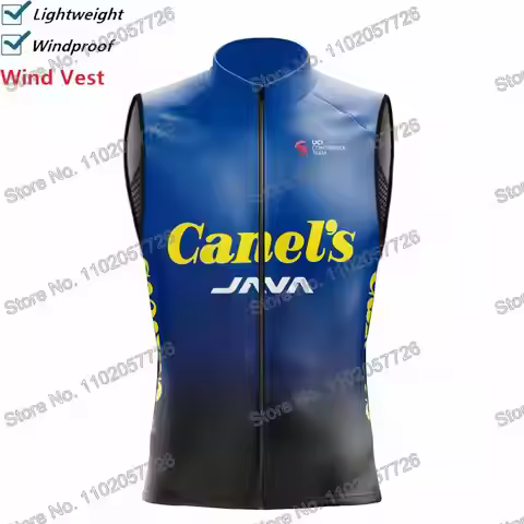 Canel's Java 2025 Cycling Vest Windbreaker Pro Race Men Wind Vest Summer Road Bike Jersey Sleeveless